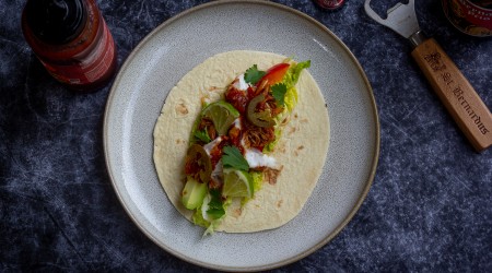 Tacos avec poulet effiloché et Prior 8